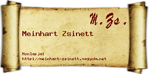 Meinhart Zsinett névjegykártya